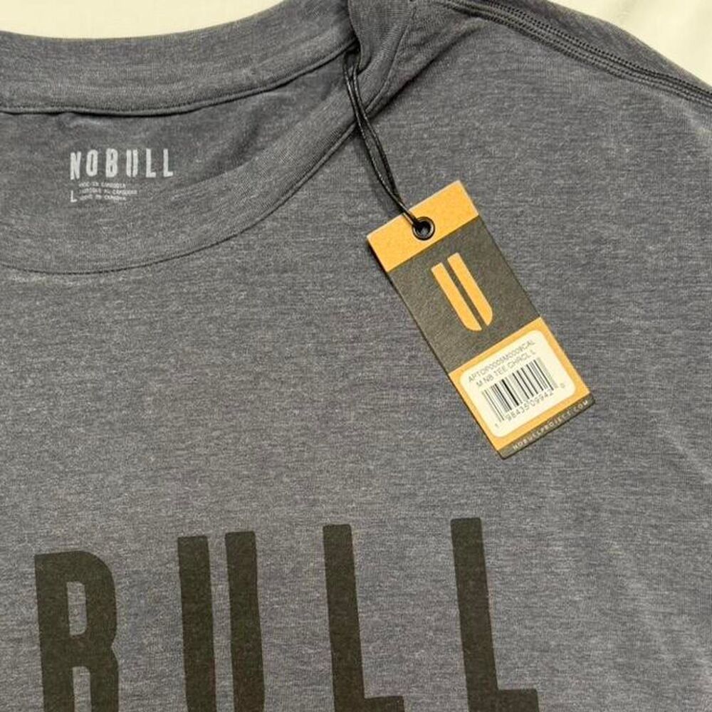 mens nobull t shirt nwt charcoal - Picture 3 of 3